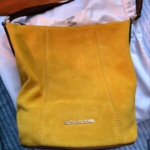 Michael Kors Suede Bucket Bag